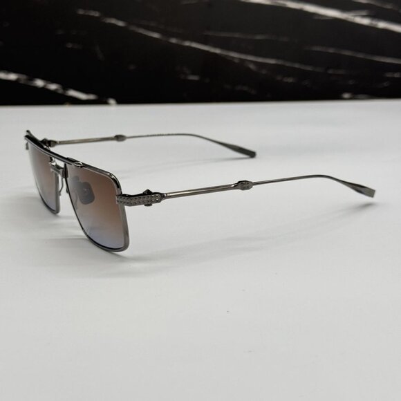 NEW VALENTINO V-SEI BROWN TITANIUM UNISEX VALENTINO SUNGLASSES VLS-111C main image 4